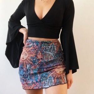 Abstract trippy skirt